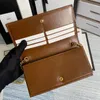 Plånbok 1955 påsar crossbody designer cross body axel läder handväska lyxiga woc korthållare kedja axelväska kvinnor plånböcker