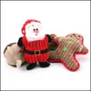 Dog Toys Chews Pet Dog Christmas Squeaky Toys Plush Stuffed Chew Toy Santa Claus Snowman Xams Party Gift Drop Delivery 20 Bdesport6403187