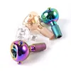 Laser Handful Pipe Mini Round Smoking Accessories Pyrex Glass Oil Burner With 14mm Male Joint Bubbler SW135