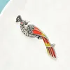 Broscher wulibaby härlig fågel för kvinnor unisex strass vintage lång svansfest avslappnad brosch pin gåvor