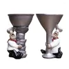 Bougeoirs YO-2Pcs Creative Cook Statue Holder Ornemental Chef Chandelier Artisanat Ornement Pour La Maison Café Club Et Restaurant