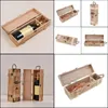 Tissue Boxes Napkins Personalized Single Bottle Wooden Wine Storage Box Carrier Case Holder With Handle Drop Delivery 2021 Home Gard Dh2Bg