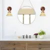 Duvar lambaları IWHD Demir Gül Altın Led Işık Armatürleri Yatak Odası Banyo Aynası Wandlamp Cam Nordic Lamba Sconce Aplike Luz Pared