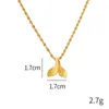Chains Genuine 18k Pure Gold Color Mermaid Pendant For Women Lover Filled Thick Women's Necklace Pendants Engagement Jewelry