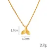 Chaînes véritable 18k pur or couleur sirène pendentif pour les femmes amoureux rempli épais femmes collier pendentifs bijoux de fiançailles