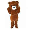 Julbrun Bear Mascot Costume Cartoon Character Outfit Suit Halloween vuxna storlek födelsedagsfest utomhus outfit välgörenhetsaktiviteter