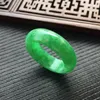 Klusterringar naturlig grön jade ring jadeite amulet mode kinesiska charm smycken hand snidade hantverk lycka gåvor kvinnor män6431271