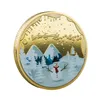 Artigianato Moneta commemorativa natalizia Bomboniere Personalità Cartone animato Babbo Natale Collezione di medaglie Regalo artigianale 40MM SN6806