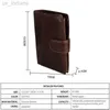 Portefeuilles Portefeuilles pour hommes Vintage Portefeuille en cuir véritable Blocage RFID Porte-cartes de visite vertical Porte-monnaie en peau de vache Sac Portefeuille Homme L220929