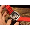 Engrwolf Watch Richa Milles R RM030シリーズ2824オートマチックマシンホワイトスチールフルドリルテープ男性Ofbs