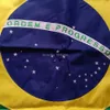 Bannerflaggen, doppelseitig, bestickt, genäht, Brasilien, Brasilien, Nationalflagge, Weltland, Oxford-Stoff, Nylon, 90 x 150 cm, 220930