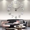 Horloges murales horloge montre horloges horloge 3d bricolage acrylique miroir autocollants décoration de la maison salon Quartz aiguille 220930