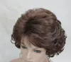 NYA WAVY CURLY AUBURN 31# Kort syntetiskt hår Full kvinnors peruker för varje dag