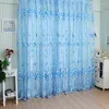 Kurtyna romantyczne okno kwiatowy tiulowy gościnny pokój dzielnik panel drape Sheer Living Door Curtains