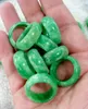 Cluster-Ringe, natürlicher grüner Jade-Ring, Jadeit-Amulett, modischer chinesischer Charm-Schmuck, handgeschnitztes Kunsthandwerk, Glücksgeschenke für Frauen und Männer