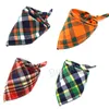 Weihnachten Haustier Hund Bandana Halsbänder Hund Katze Plaid Dreieck Bandanas Einstellbare Haustiere Lätzchen Weihnachten Kleine Mittelgroße Hunde Dekor Halstuch BH7693 TYJ