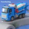Diecast Model car Simulation inertial engineering truck cement mixing discharge large boy sound and light concrete set toy car 220930