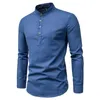 Polos pour hommes Automne Chemise d'affaires Hommes Casual Collier Slim Chemises formelles Respirant Top Vêtements masculins 220930