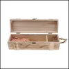 Tissue Boxes Napkins Personalized Single Bottle Wooden Wine Storage Box Carrier Case Holder With Handle Drop Delivery 2021 Home Gard Dh2Bg