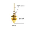 Pendentif Colliers Métal Cuivre Dowsing Pyramide De Guérison Reiki Pendule Charms Chakra Amulette Chrome Or Européen À La Mode Avec Chaîne