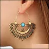 Dangle Chandelier Mix Styles Vintage Antique Sier Dangle Carving Drop Earrings For Women Ethnic Alloy Piercing Earring Je Mjfashion Dhjcu