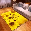 Tappeti Girasole 3D Tappeto Soggiorno Tappeto Romantico Fiori Salotto Camera da letto Bambini Tappetino da gioco Flanenl Tappeti morbidi da cucina