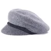 Cappellini da baseball a due usi da donna 60% lana Sboy Cabbie Cap Crochet Slouchy Baggy Visiera Cappelli A527