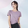 アクティブシャツヨガクロップトップレディースサマー夏半袖ランニングスポーツTシャツDeportivo Mujer Camisetas