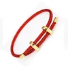 Bracelet 2022 mode 6 couleurs fil créatif Bracelet chanceux rouge noir à la main chaîne corde Couples femmes et hommes fabrication de bijoux