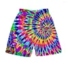 Herenshorts De Est 3D Tie Dye Korte broek Heren Beach Harajuku Streetwear Male Board Kids Fashion Boys Girls