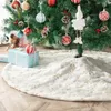 Décorations de noël 78/90/120/140 cm blanc arbre jupe fausse fourrure tapis coloré flocon de neige en peluche tapis bonne année décor à la maison