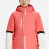 Skiing Jackets Fashion Women's Patchwork Ski Wear Waterproof Windproof Warm Snowboarding Snow Jacket Coat Durable Sports Clothes