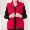 Gilets Femmes UHYTGF 2022 Nouvelle polaire femmes automne coréen taille lâche veste sans manches dames mode fermeture éclair gilet décontracté femme 442 y2209