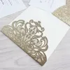 Greeting Cards Luxury Gold Wedding Invitation Set With RSVP Envelop Belly Band Tri-Fold Pocket Invite Supply Free Ship 220930