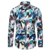 Casual overhemden voor heren Retro Hawaiiaanse tops met lange mouwen, meerdere bedrukte slim fit heren luxe overhemdjurk Camisas Sociais Masculinas 220930