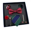 Exsafa Mens Tie licht Luxe cadeaubakje Wedding Bow Tie Packen Square broche manchetknopen Vaders Dag