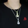 Chains Silver Color Money Bag Pendant Necklace With Tennis Rope Chain Iced Out Bling Cubic Zirconia Charm Hip Hop For Men Jewelry