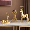 Nieuwheid items Modern Luxe Luxe goud Animal Figurine Decoratief standbeeld herten porselein beeldje Home Desktop Decor Pasen Birthday Wedding Gift G230520