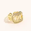 Wedding Designer Branded Anelli Women Love Charms Forniture di gioielli 8K Gol1d Anello in rame placcato Fine Finger Nuovo modello Anello regolabile