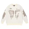 Męskie swetry streetwearne dzianina Jumper Hip Hop Harajuku Butterfly Graphic Printed Modne Modne Modne Casual Pullovers Pary 220930