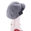 Cappellini da baseball a due usi da donna 60% lana Sboy Cabbie Cap Crochet Slouchy Baggy Visiera Cappelli A527