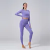 Women's Tracksuits 2 Piece Set Women Workout Clothing Gym Yoga Set Fitness Sportswear Crop Top Sports Bra Seamless Leggings Active Wear Outfit Suit 220929