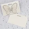 Cartões de felicitações 50pcs Butterfly Hollow Laser Cut Invitation Flora Flora de decoração personalizada Festa 220930