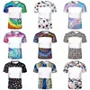 31 Patterns men's t-shirt Favor Sublimation Blank Leopard Bleached Shirts Heat Transfer Printed 95% Polyester T-Shirts for Adult and Children 930