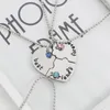 Pendant Necklaces 3 Pieces / Set Of Friends Forever Letter Commemorative Friendship Color Rhinestone Chain Necklace