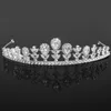 Retro Flower Leaf Wedding Crown Silver Plated Bride Head Jewel Pannband Hoop Tiaras Jewelry Wedding Hair Accessories