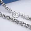 Łańcuchy drobne czyste s925 Srebrny łańcuch kobiet mężczyzn 6 mm kabel link 22 cala 35-36G