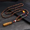 Pendant Necklaces 2022 Fashion Exquisite All-match Men And Women Ethnic Style Retro Wooden Bead Sweater Chain Long Bodhi Necklace Jewelry