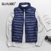 Men's Down Parkas Men spring Vest Jackets Lightweight Water-Resistant Packable Puffer Sleeveless Coats Plus size 5xl 6xl 220930