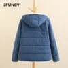 Mens Down Parkas Jfuncy Women Winter Fleece Parkas 코트 한국 캐주얼 재킷면 후드 윈드 방풍 따뜻한 분홍색 카키색 벨벳 코트 220930